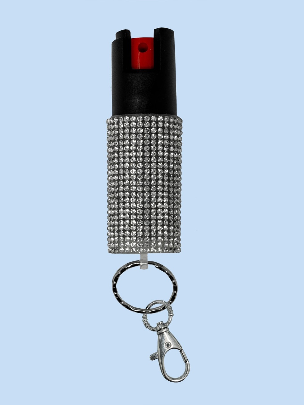 💜 Repulse Defense Spray RDS50 Silver Rhinestone Keychain - NWT